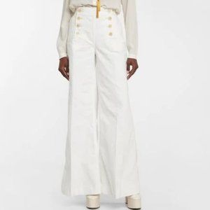 NWT Zimmermann Women's White Postcard High-rise Wide-leg Jeans - Sz 4
